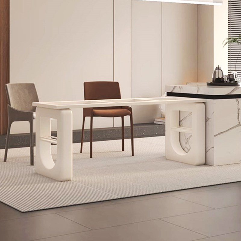 岩板餐桌脚架金属桌腿支t架大理石奢石茶台茶几支撑脚办公桌底座