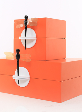 新中式现代轻奢收纳盒摆件家x居样板间梳妆台首饰盒客厅装饰盒摆