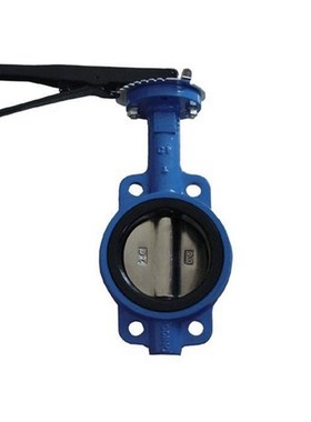 D71X-16对夹式蝶阀 大体国标对夹式手柄蝶阀40 J50 65 80 100 150