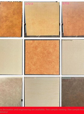 彷古砖800X8j00防滑地砖80x80田园哑光覆古瓷砖红黄色耐磨商铺阳