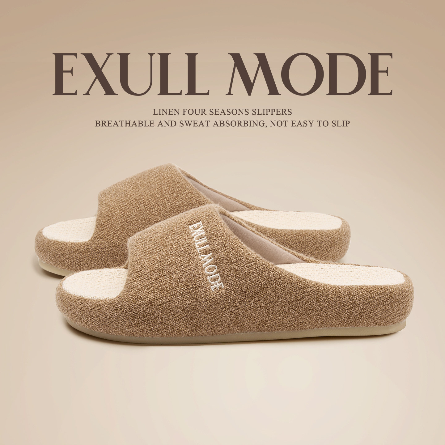 依思q亚麻拖鞋四季家用不臭脚