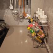 不锈房钢架子厨调味桌F99697T7面置安物架免装 多层收纳架台面储架