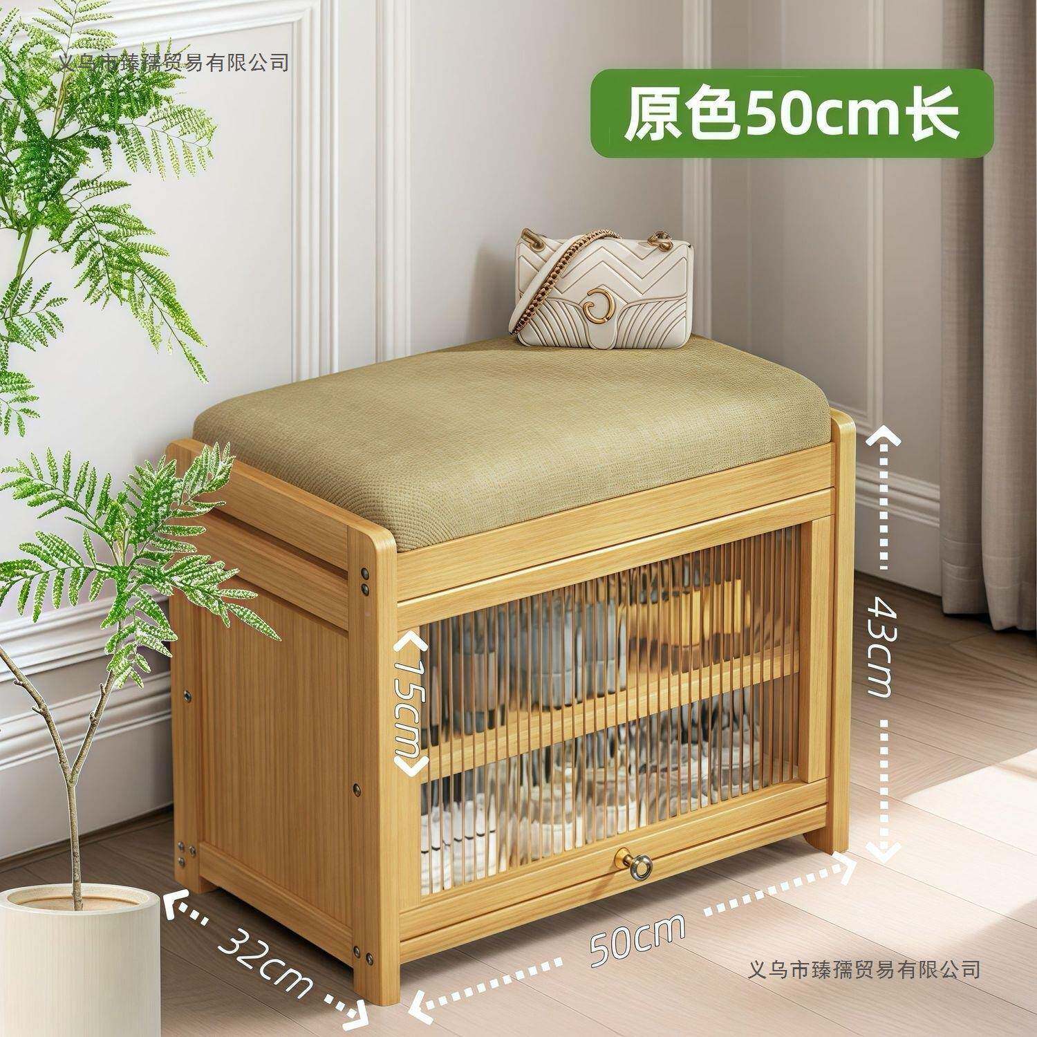 竹鞋凳门换口可坐入户门玄级关QKW一体鞋柜多功楠能储物收纳防尘