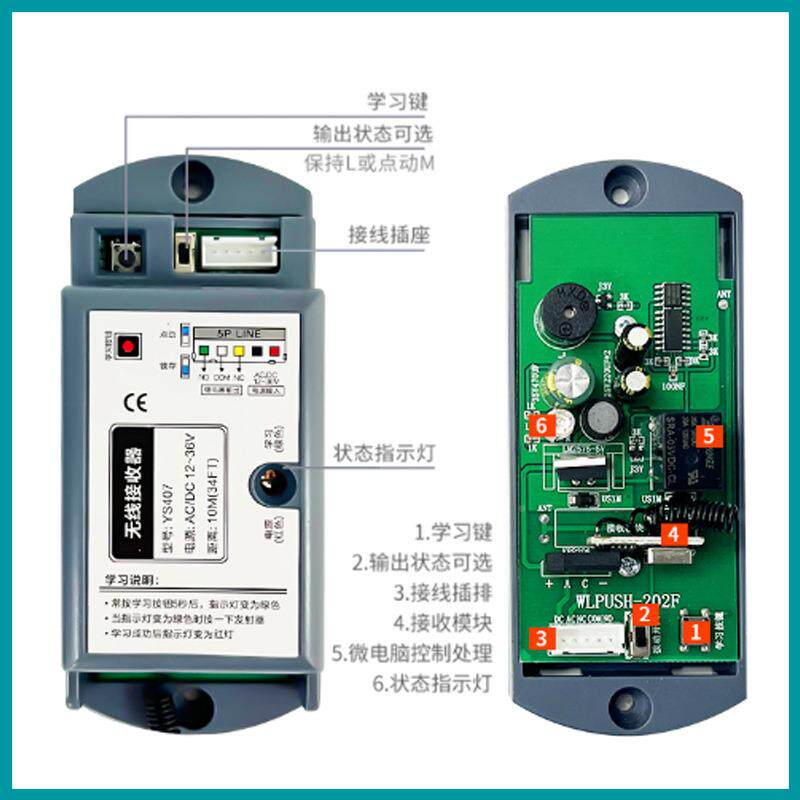 自动感应门无CNB-202E线手押开关动门配无遥线控手压件开关无自线