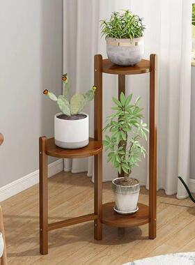 花架子客厅20429落地式盆内轻奢花阶架中式摆放室架多层转角置物