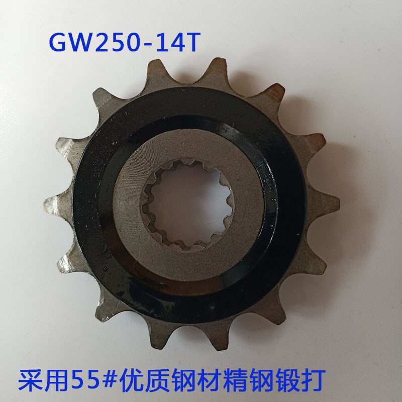 适用骊驰GW250驱动小链轮GSX250R小牙盘KDL250小链轮油封链条链盘