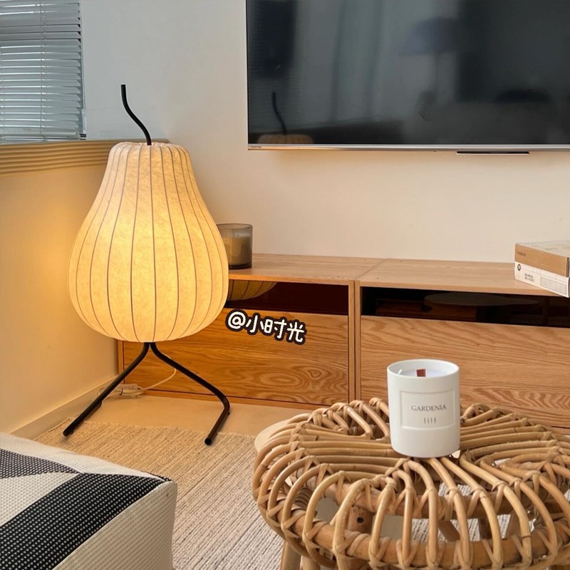 Silk蚕丝f梨子灯日式诧寂风中古客厅落地灯床头灯氛围装饰夜灯