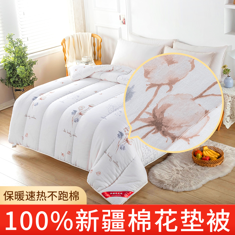 5斤新疆长绒棉被冬被加s厚保暖全棉单人宿舍学生被芯冬季棉絮被子