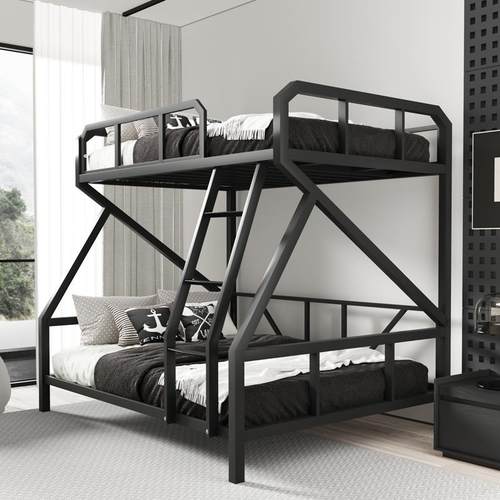 3电竞高低Y上下铺低双层床上下床铁艺床架子床架铁高电床竞床子母