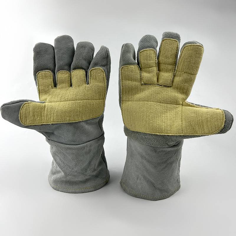 500度耐高温手套 隔热抗磨芳纶五指手套 微波炉烤箱厨房工业手套