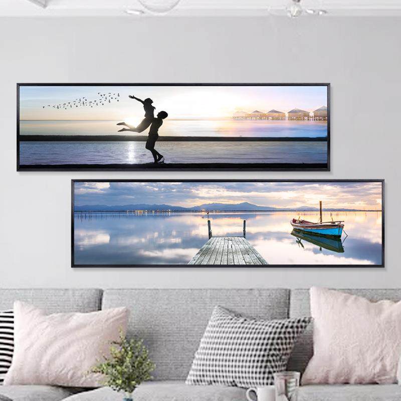 现代画简约客厅装饰画FXD-2019风景大海壁画横幅挂卧酒店馆宾民宿