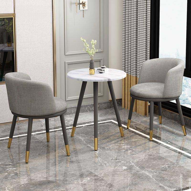 网FND轻阳台小桌椅三件奢套红一桌两约椅简小圆桌创意休闲茶桌椅