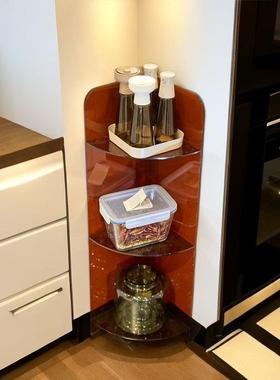 亚克落地置物架角浴室转收KPZ纳架三角书架卧角室力拐柜多层靠墙