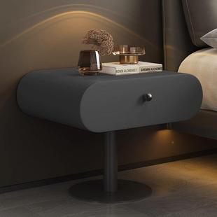 床实单抽头柜设计师款边几创意替木代意式床头柜极简床边柜小茶几