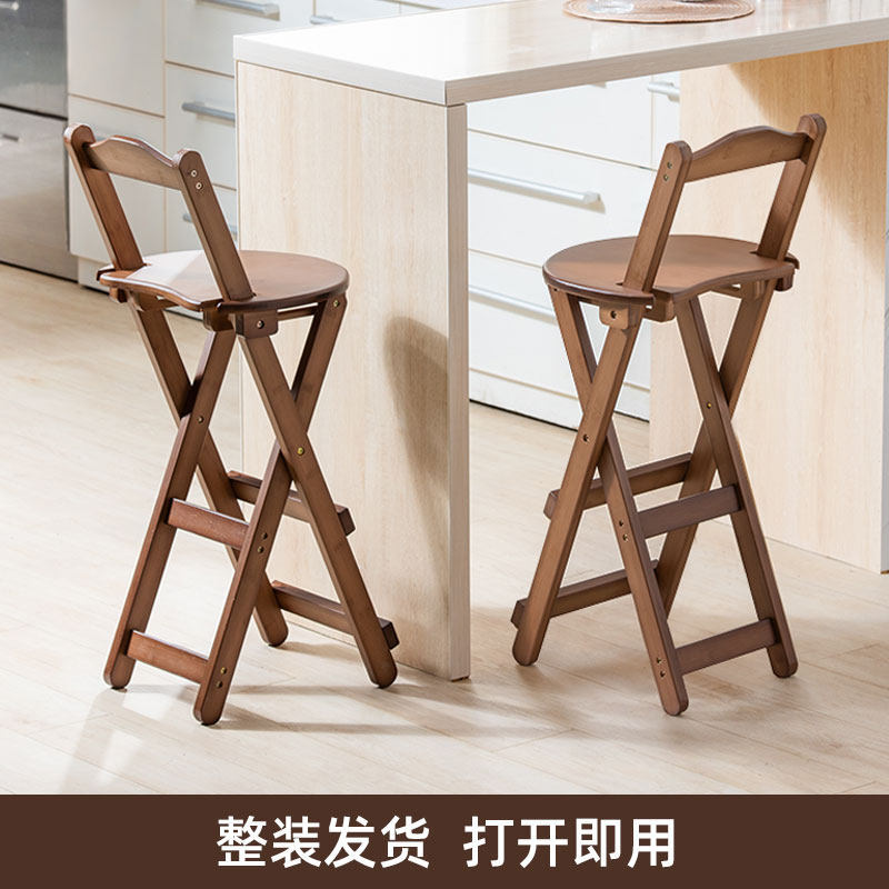 简约高脚凳折叠吧台椅家用商用简易可折叠吧台椅子客厅轻奢折叠凳