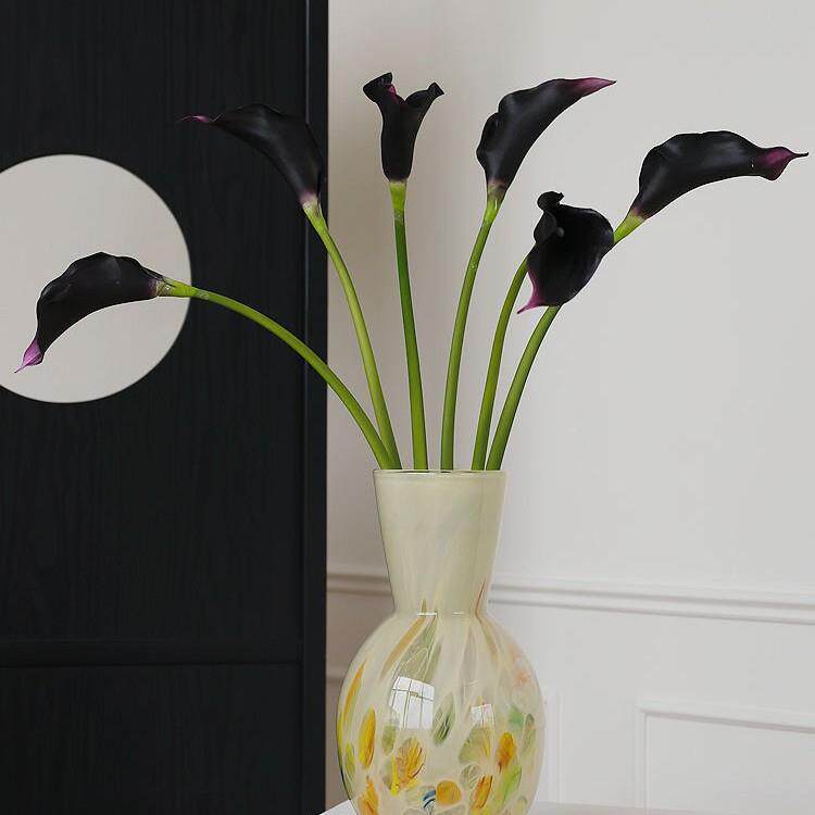 装插花客厅感花束摆件饰桌餐假花马蹄10235028莲仿手真花PU花手捧