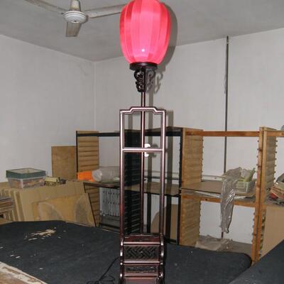 宫路款新升降灯中式落灯仿古49629落地灯宫地灯引木制灯古典落地