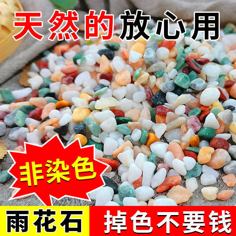天然五彩花石白小石子多肉铺面鱼缸造景花盆花卉装饰庭院铺路装饰