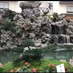 大型太湖石假山流水造景天然景观大石头庭院鱼池假山制作多少一吨