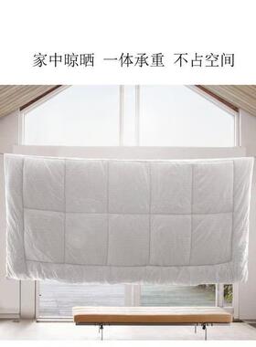 双绳隐丝收缩晾衣绳家缩居室外卫生间UXK形阳台免打孔松紧可调伸