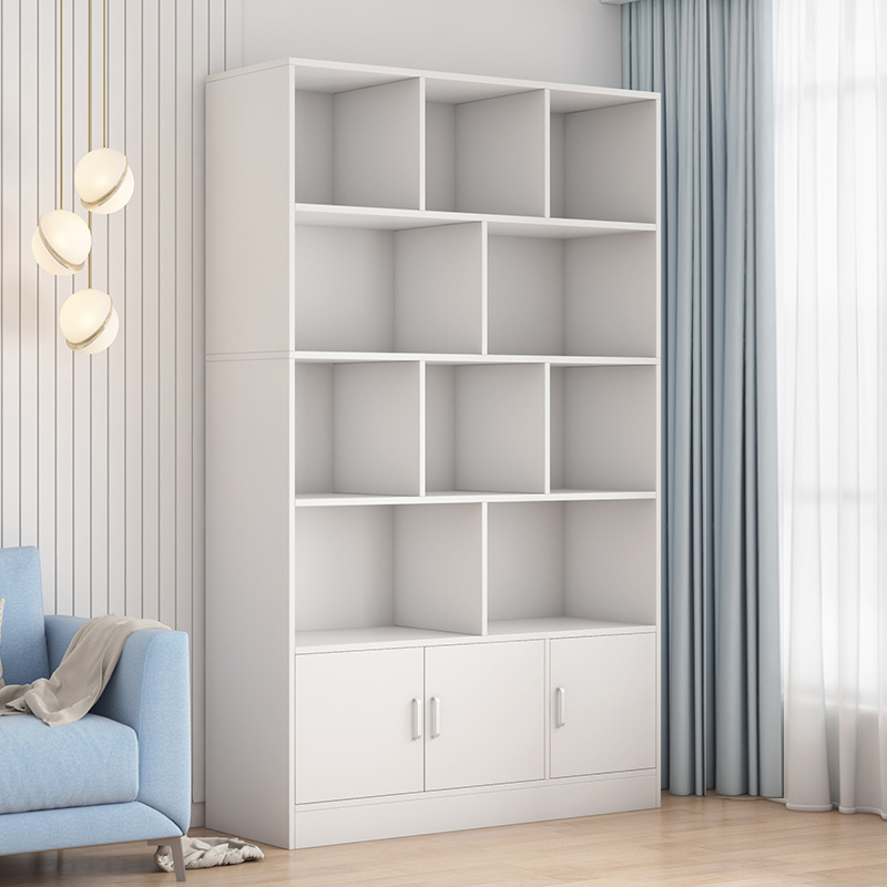 简易书架置物架落地客厅靠墙储物柜子卧室简约现T代书本收纳架书