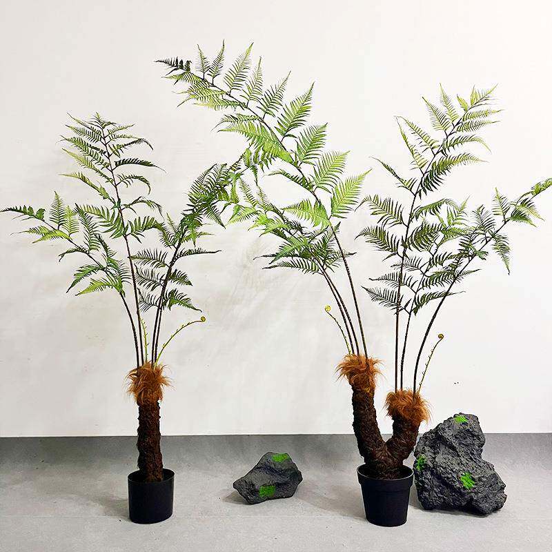 软lx06装造仿真猴头内蕨盆栽仿真金丝猴类蕨室景落地装饰品假植物