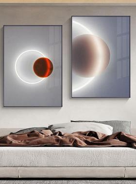 现B-753代简约装画客欧厅挂画轻奢艺创意饰样板间术北抽象光源玄