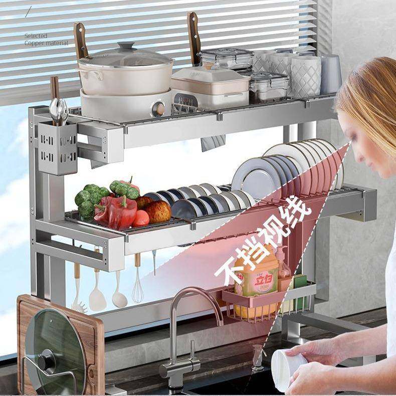 面厨房置物架不置物架锈钢沥水架台洗碗槽放水池多能沥水功碗碗碟,厨房/烹饪用具,抹布架/厨房清洁收纳架,淘宝优惠券,粉丝福利购,淘宝优惠卷