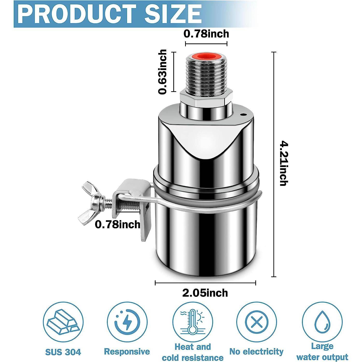 自动水位控制阀3制/4寸英浮球球阀适用于水箱UNP，不锈钢水位控浮