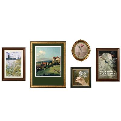 饰式装画客厅沙发背景墙壁画画法复古风大气轻FM705304奢人物风景