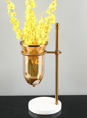 轻奢金属桌花器摆件客厅插花样CYA板房北欧简约风代创意餐装饰现