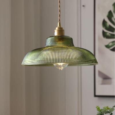 欧TY-SD021风餐厅吧北台阳璃酒吧咖啡厅个性极简单头吊灯黄铜条纹