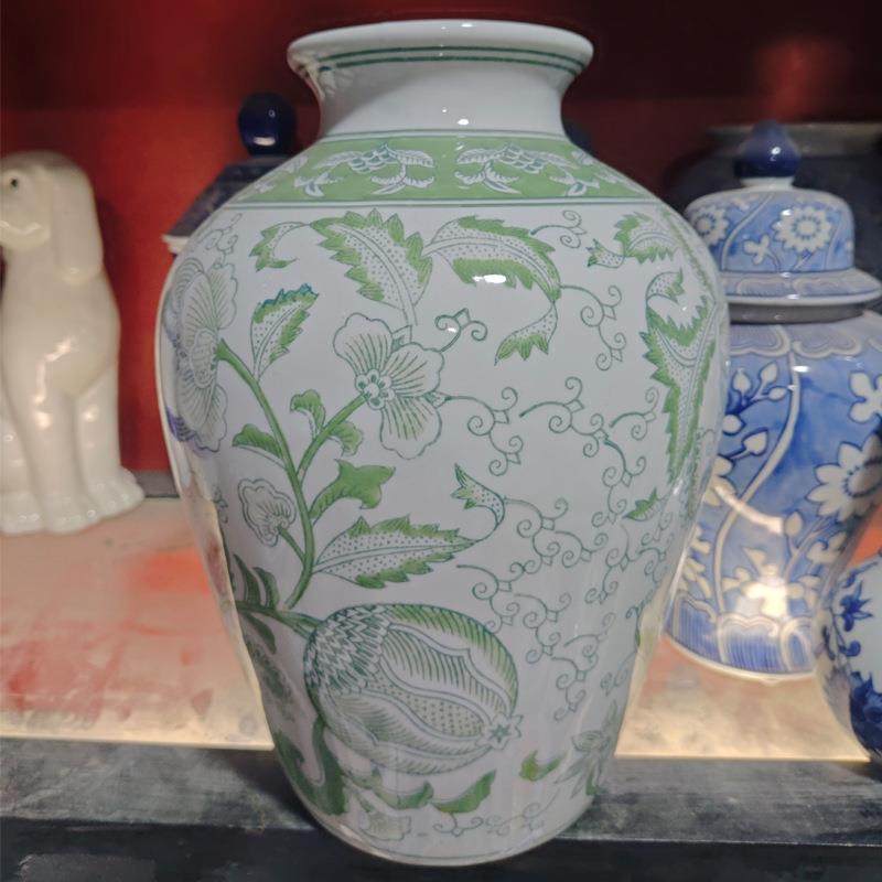 青瓷陶瓷花花瓶可水培HYX摆件样板房宿酒店茶客厅餐桌插花民室器,橡塑材料及制品,工业陶瓷,淘宝优惠券,粉丝福利购,淘宝优惠卷