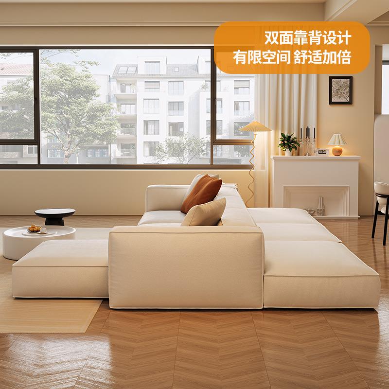 与双面沙由发奶油风模块自组合豆腐块吉现BS240布代简两面可坐约