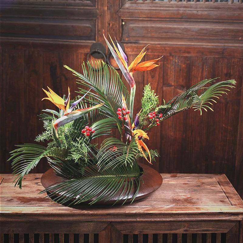 细盘磨砂陶瓷圆形大盆花写景水小盘原流日花盆式花道中式插花禅意,家居饰品,花盆,淘宝优惠券,粉丝福利购,淘宝优惠卷