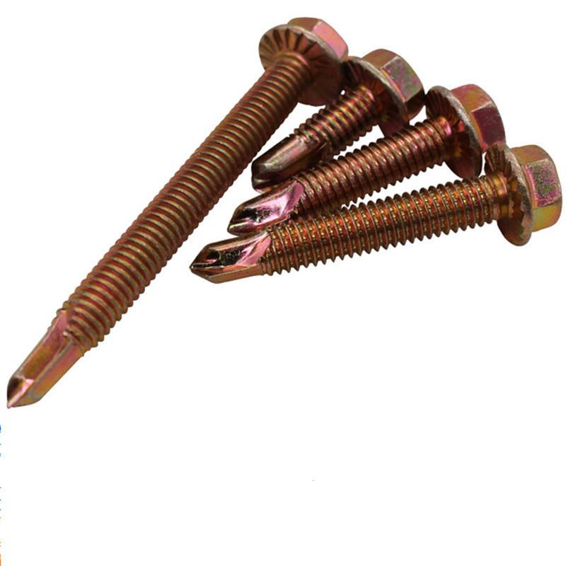 包邮大防滑齿钻892尾丝m8加粗钻尾丝外和六角自攻自钻螺尾丝燕螺