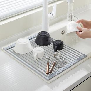天华莲厨房洗水槽沥水架台碗架可碗池ltao7141折叠碗盘碟收纳架水