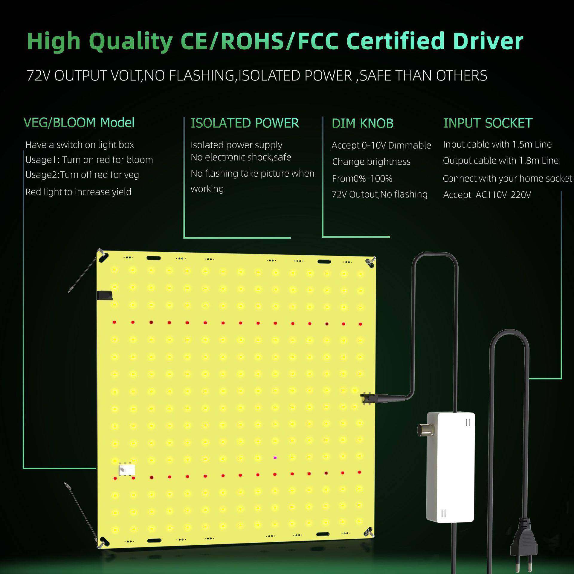 源头工厂调光LED植物生补长灯多W65NOL01500W量子光灯肉育苗植物