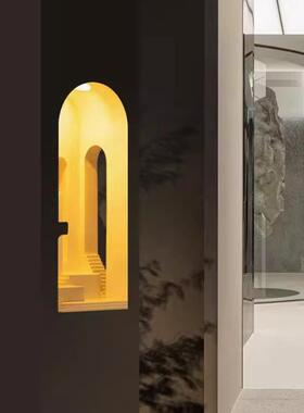 石膏内壁灯嵌入式楼梯转灯卧室走廊墙角角灯感应壁龛嵌KS-SG-ZX拐