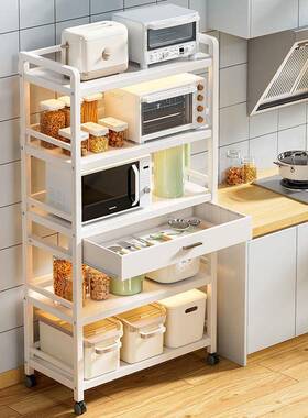 层厨房微波炉置物架落地多层尺三寸大嵌式烤入箱洗碗机收纳UNB架