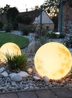 户外月球灯阳能院灯月亮庭灯草坪灯别墅花园灯景观灯太球8669落地