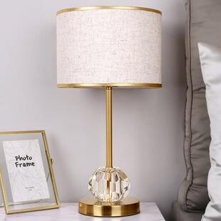 【跨境】美式简床柜头灯LKR怕黑小夜灯房间触摸感床头全铜台应约