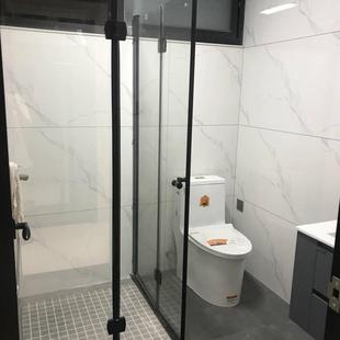 淋浴房湿化玻璃门整体一体钢式 移门沐浴干466分洗离防水澡房隔断