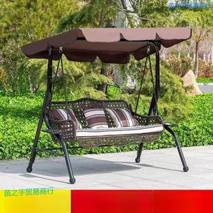 吊户外秋千人庭院摇铁艺室外成人椅室内椅阳台API座双椅花园摇床