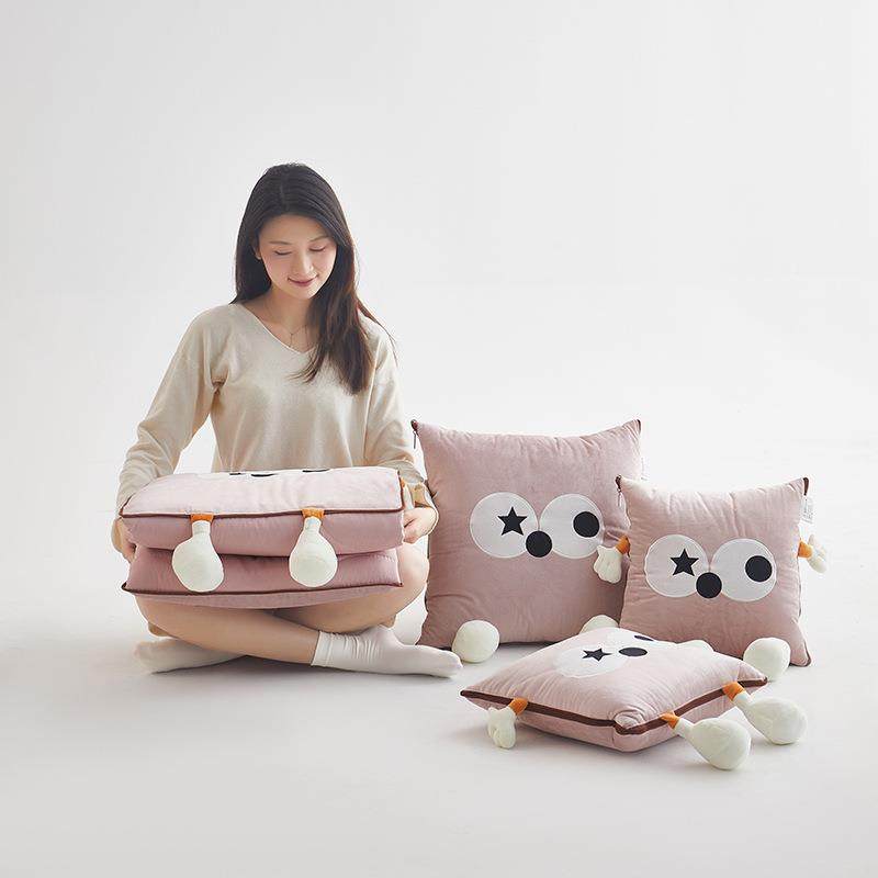 多巴胺大眼睛可爱卡通儿童枕41219174抱被多功能毯沙发子垫方靠形,居家布艺,抱枕被,淘宝优惠券,粉丝福利购,淘宝优惠卷