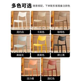 约塑料椅子靠加厚环保家用809舒背适餐椅现代简凳子餐商用稳固耐