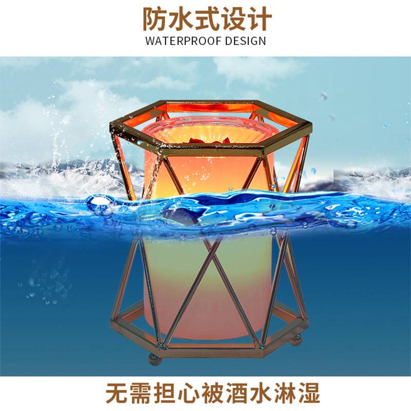 led台灯充电酒吧防水防摔清吧餐厅氛围七彩变色点餐灯卧室小夜灯