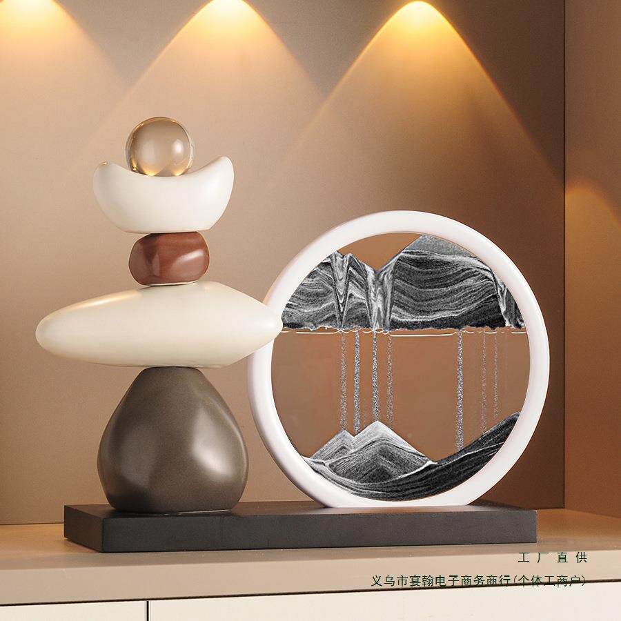 流画摆件客柜玄厅电视酒F9865T95柜关轻奢办公室轻奢装饰品其沙他