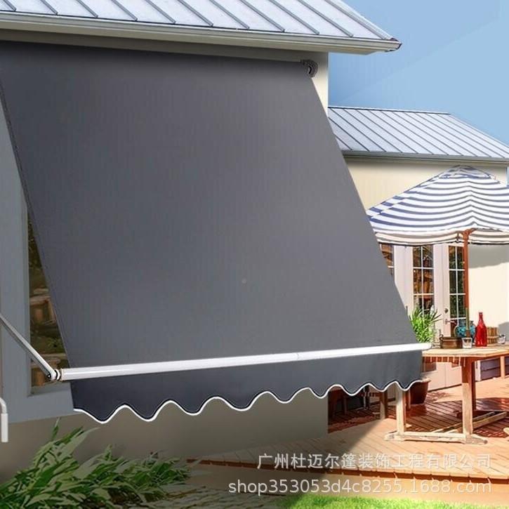 伸缩棚手头电一篷体院子520-3阳台户外遮阳蓬门装饰伸缩雨法式防