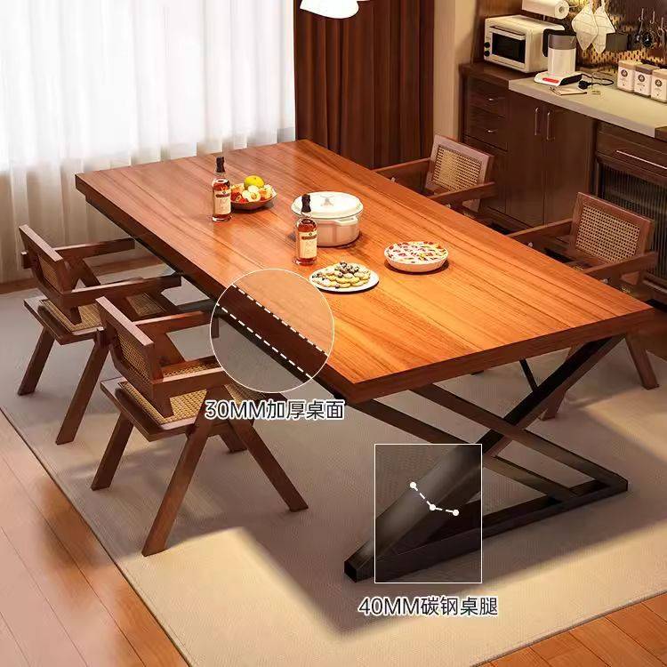 欧式餐桌家用小户型吃饭桌子商用酒吧烧烤店工业风餐桌椅组合